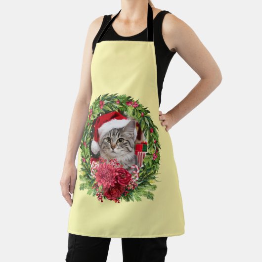 Tabby Christmas Wreath Apron エプロン (インサイチュ)