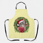 Tabby Christmas Wreath Apron エプロン (正面)