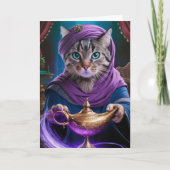 Tabby Genie Folded Greeting Card カード (正面)