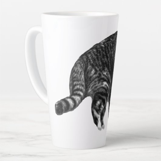 Tabby Glow by Winter Window カフェラテマグ (左アングル)