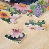 Tabby House Cat Family Pet Portrait ジグソーパズル (側面)