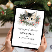 Tabby Kat Christmas Greetings Card 招待状