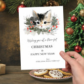 Tabby Kat Christmas Greetings Card 招待状