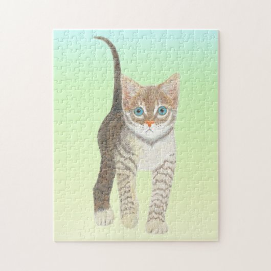 Tabby Kitten 11x14 Puzzle ジグソーパズル (縦)