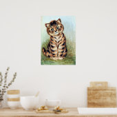 Tabby Kitten, Louis Wain ポスター (キッチン)