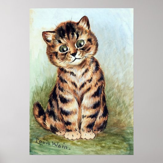Tabby Kitten, Louis Wain ポスター (正面)