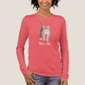 Tabby Kitten Red Long Sleeved トライブレンドＴシャツ (正面)