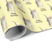 Tabby Kitten With Customizable Text Wrapping Paper ラッピングペーパー (ロールコーナー)