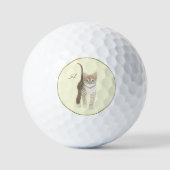 Tabby Kitten With Text Golf Balls ゴルフボール (正面)