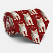 Tabby Kitten With Text Maroon Necktie ネクタイ (ロール)