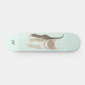 Tabby Kitten With Text Skateboard スケートボード (横)