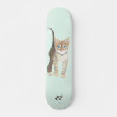 Tabby Kitten With Text Skateboard スケートボード (正面)