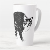 Tabby Under Holiday Lights カフェラテマグ (右アングル)