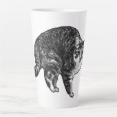 Tabby Under Snowlight Glow カフェラテマグ (正面)