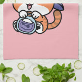 Tabby Witch Brew – Cute Halloween Cat Design キッチンタオル (折り畳み)