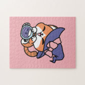 Tabby Witch Brew – Cute Halloween Cat Design ジグソーパズル (横)