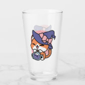 Tabby Witch Brew – Cute Halloween Cat Design タンブラーグラス (裏面)