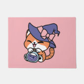 Tabby Witch Brew – Cute Halloween Cat Design ドアマット (正面)