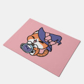 Tabby Witch Brew – Cute Halloween Cat Design ドアマット (アングル)