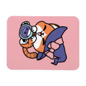 Tabby Witch Brew – Cute Halloween Cat Design マグネット (横)