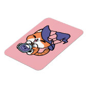 Tabby Witch Brew – Cute Halloween Cat Design マグネット (左側)