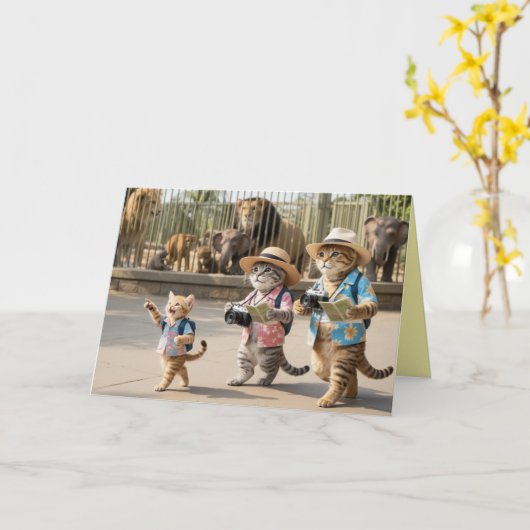 Tabby Zoo Card カード (黄色い花)