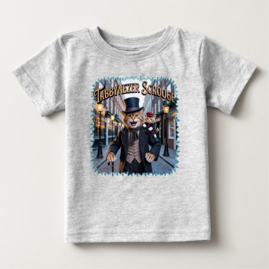 Tabbynezer Scrooge Illustration – Tabby Scrooge ベビーTシャツ (正面)