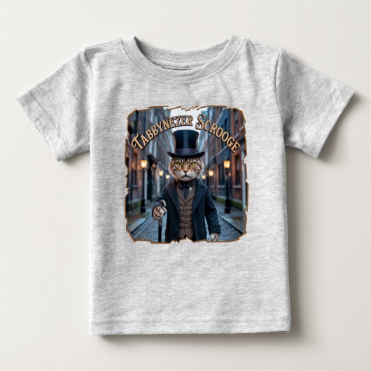 Tabbynezer Scrooge Photographic – Tabby Scrooge ベビーTシャツ (正面)