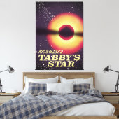 Tabbysスター宇宙ポスター キャンバスプリント (インサイチュ (寝室))