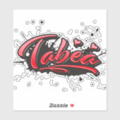 Tabea red Heart Graffiti Aufkleber Sticker シール (シート)