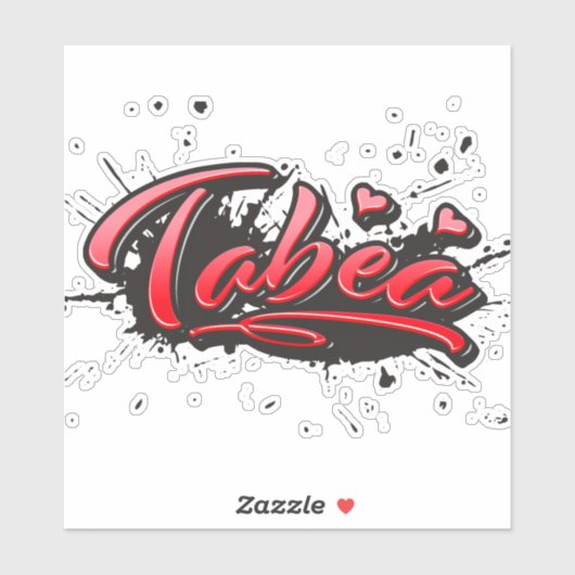 Tabea red Heart Graffiti Aufkleber Sticker シール (シート)