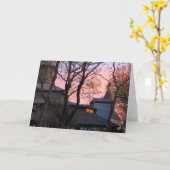 Tabernacle and Church Sunrise - Martha's Vineヤード カード (黄色い花)