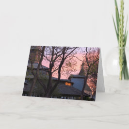 Tabernacle and Church Sunrise - Martha's Vineヤード カード