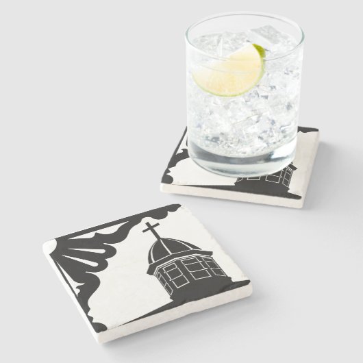 Tabernacle and Gingerbread - Martha's Vineyard ストーンコースター (横)