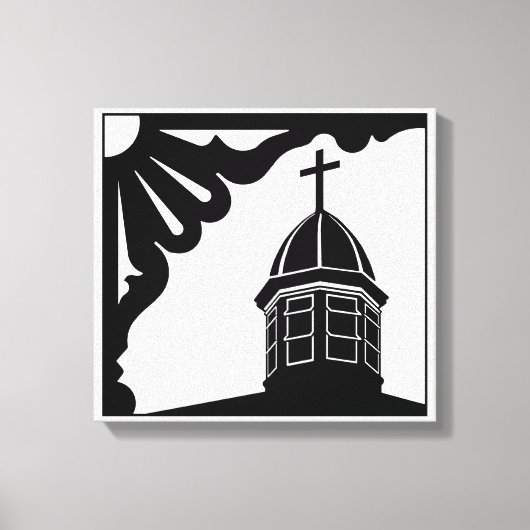 Tabernacle and Gingerbread - Martha's Vineyard Can キャンバスプリント (正面)