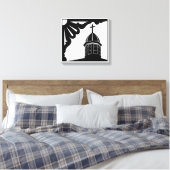 Tabernacle and Gingerbread - Martha's Vineyard Can キャンバスプリント (インサイチュ (寝室))