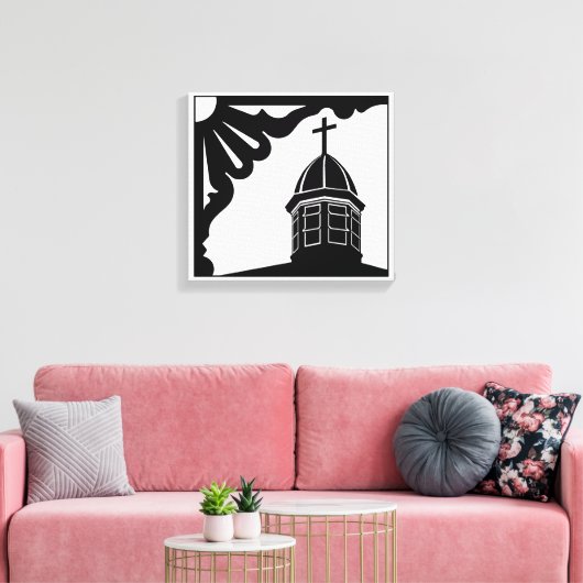 Tabernacle and Gingerbread - Martha's Vineyard Can キャンバスプリント (インサイチュ (リビング))