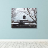 Tabernacle and Snow Gray Skies – マーサのブドウ畑 キャンバスプリント (インサイチュ (ウッドフロア))