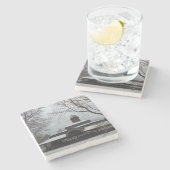 Tabernacle and Snow Gray Skies – マーサのブドウ畑 ストーンコースター (横)