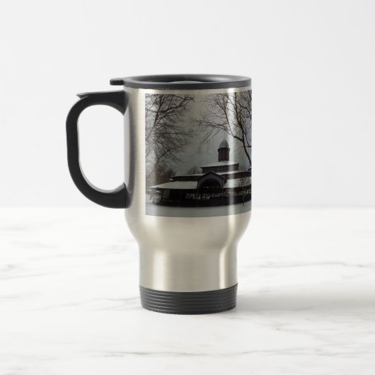 Tabernacle and Snow Gray Skies – マーサのブドウ畑 トラベルマグ (左)