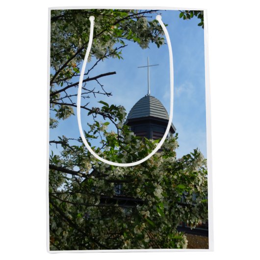 Tabernacle in春- Martha's Vineyard ミディアムペーパーバッグ (正面)