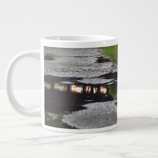 Tabernacle Window Reflection - Martha's Vineyard ジャンボコーヒーマグカップ (左)