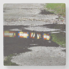 Tabernacle Window Reflection - Martha's Vineyard ストーンコースター