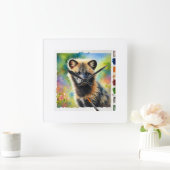 Tabernero Bush Dog 020924AREF129 - Watercolor スクエア壁時計 (ホーム)