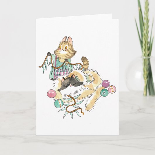 TabithaおよびFigaroの挨拶状 カード (正面)