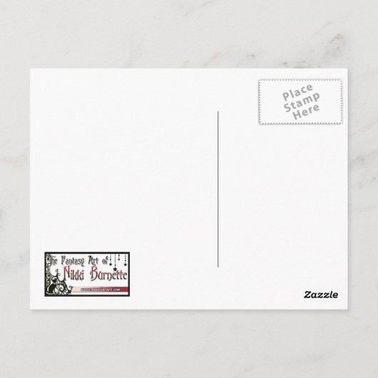 Tabitha – 魔女と猫とフクロウのはがき ポストカード (裏面)