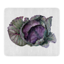 Tabla cortar con acuarela de lombarda カッティングボード