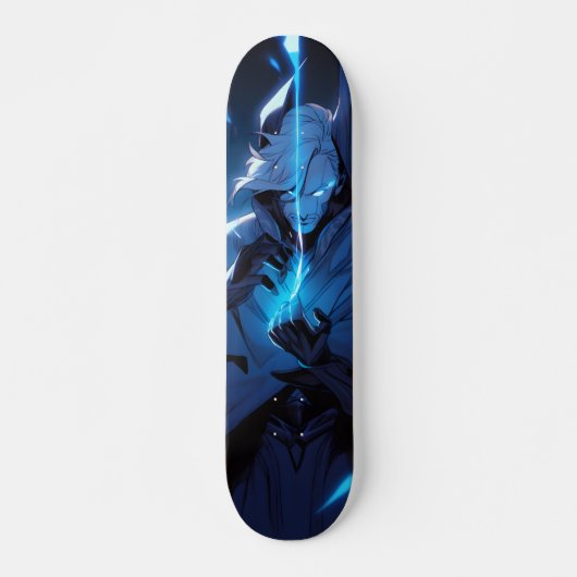 Tabla de Skate Anime Azul con Poderes Mágicos スケートボード (正面)