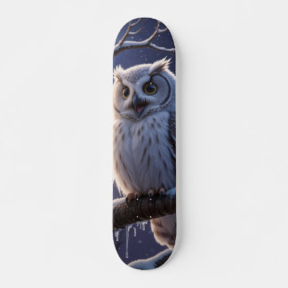 Tabla de Skate Búho en el Invierno Frío スケートボード