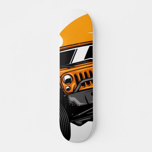 Tabla de Skate Carro Rústico de Color Naranja スケートボード (正面)